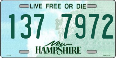 NH license plate 1377972