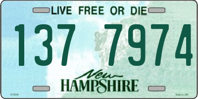 NH license plate 1377974