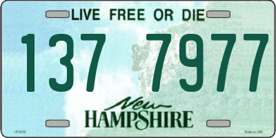 NH license plate 1377977