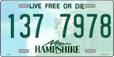 NH license plate 1377978