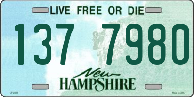 NH license plate 1377980