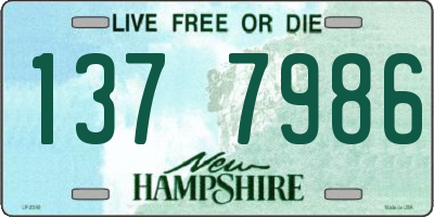 NH license plate 1377986