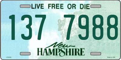 NH license plate 1377988