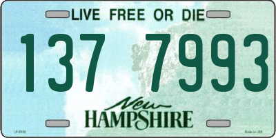 NH license plate 1377993