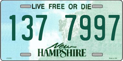 NH license plate 1377997
