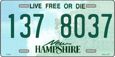 NH license plate 1378037