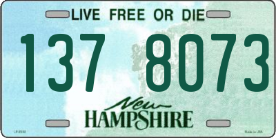 NH license plate 1378073