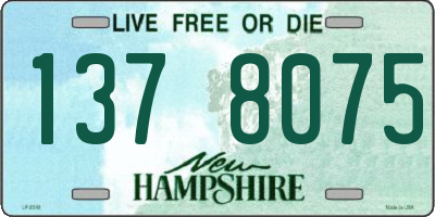 NH license plate 1378075