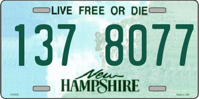 NH license plate 1378077