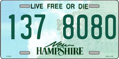 NH license plate 1378080