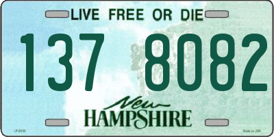 NH license plate 1378082