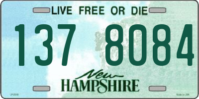 NH license plate 1378084