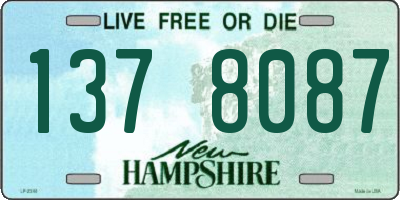 NH license plate 1378087