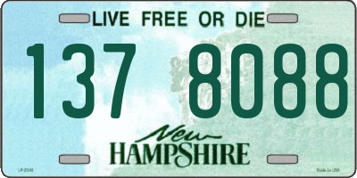 NH license plate 1378088