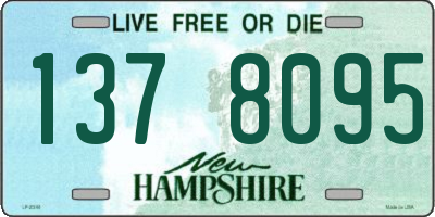 NH license plate 1378095
