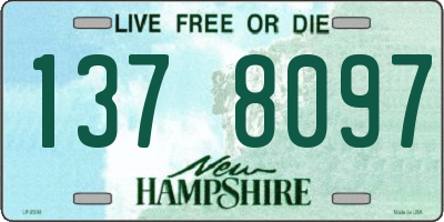 NH license plate 1378097