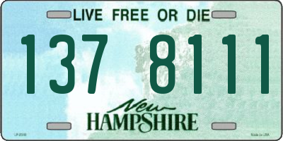 NH license plate 1378111