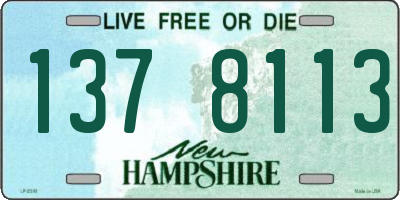 NH license plate 1378113