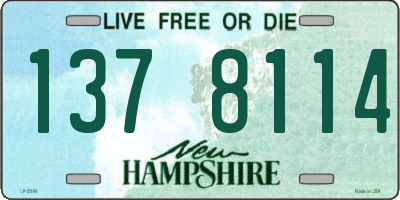 NH license plate 1378114