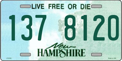 NH license plate 1378120