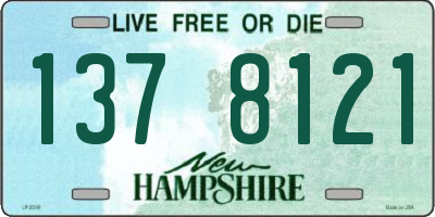 NH license plate 1378121