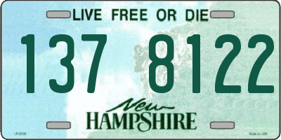 NH license plate 1378122