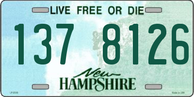 NH license plate 1378126