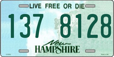 NH license plate 1378128