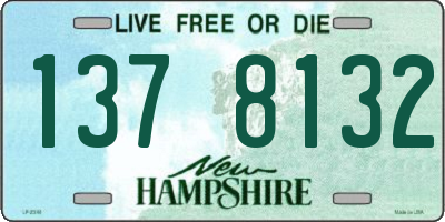 NH license plate 1378132
