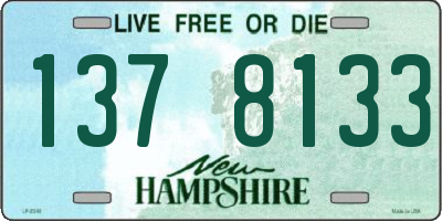 NH license plate 1378133