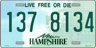 NH license plate 1378134