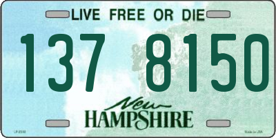 NH license plate 1378150
