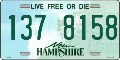 NH license plate 1378158