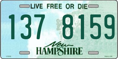NH license plate 1378159