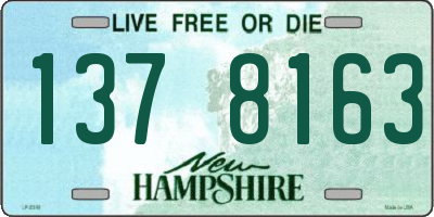 NH license plate 1378163
