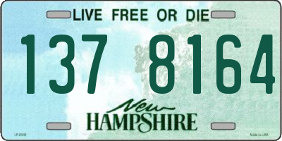 NH license plate 1378164