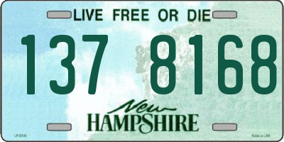 NH license plate 1378168