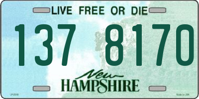 NH license plate 1378170