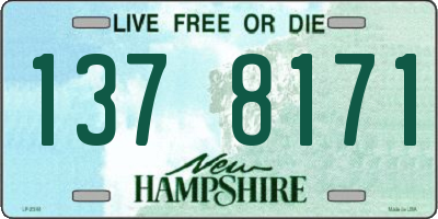 NH license plate 1378171