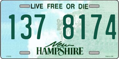 NH license plate 1378174