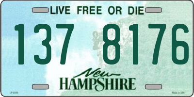 NH license plate 1378176