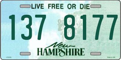 NH license plate 1378177
