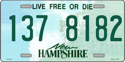 NH license plate 1378182