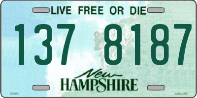 NH license plate 1378187