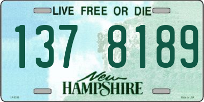 NH license plate 1378189