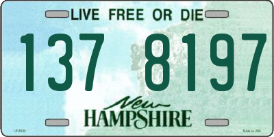 NH license plate 1378197