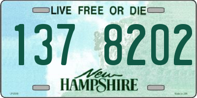 NH license plate 1378202