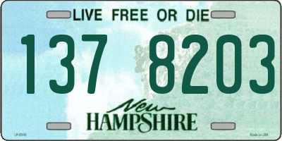 NH license plate 1378203
