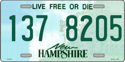 NH license plate 1378205