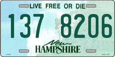 NH license plate 1378206